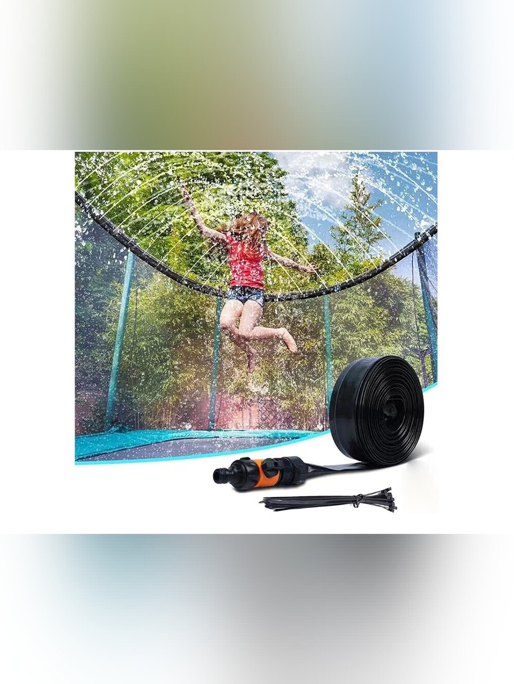 New 39.3 Feet Trampoline Water Sprinkler Attachment For Kids And Adults